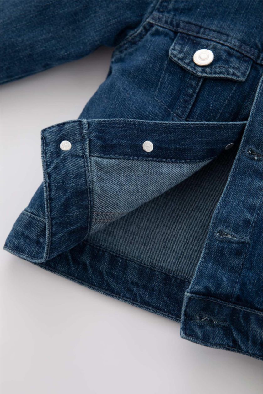 Малыши мальчики Голубрй Куртка стандартного кроя с принтом-слоганом 10 оз для малышей мальчиков