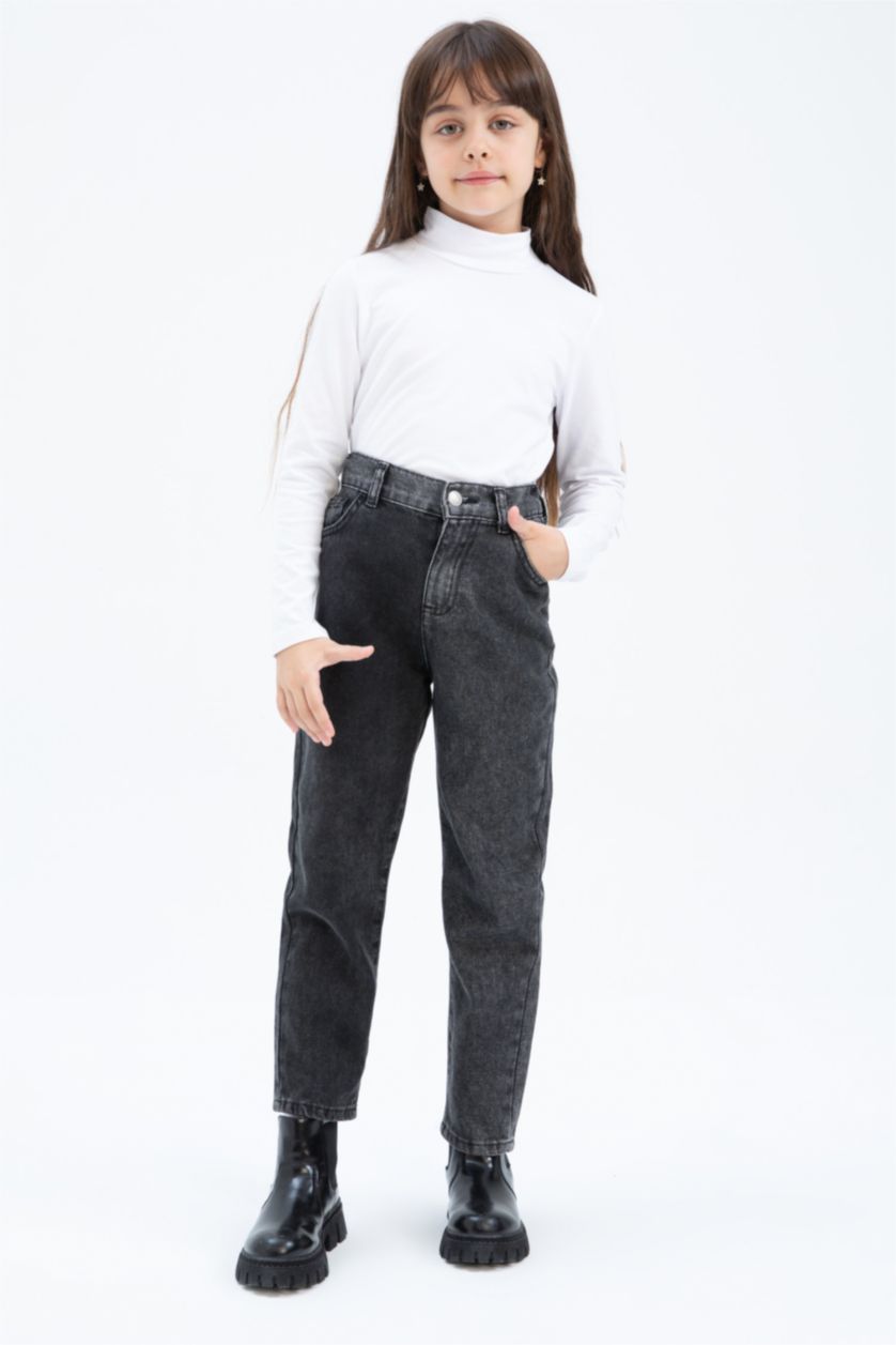 GIRLS & TEENS Black Girl Mom Fit Jeans