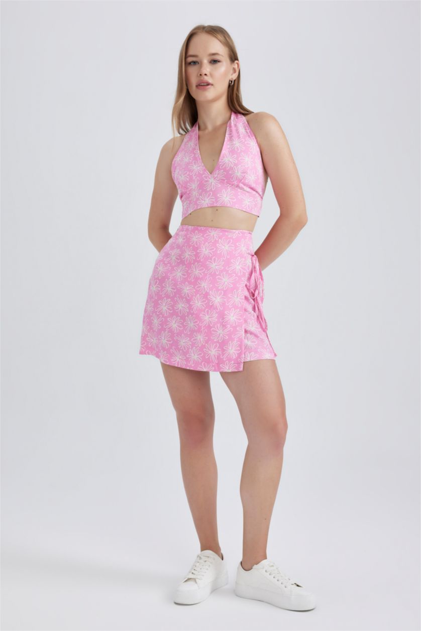 نساء زهري تنورة قصيرة