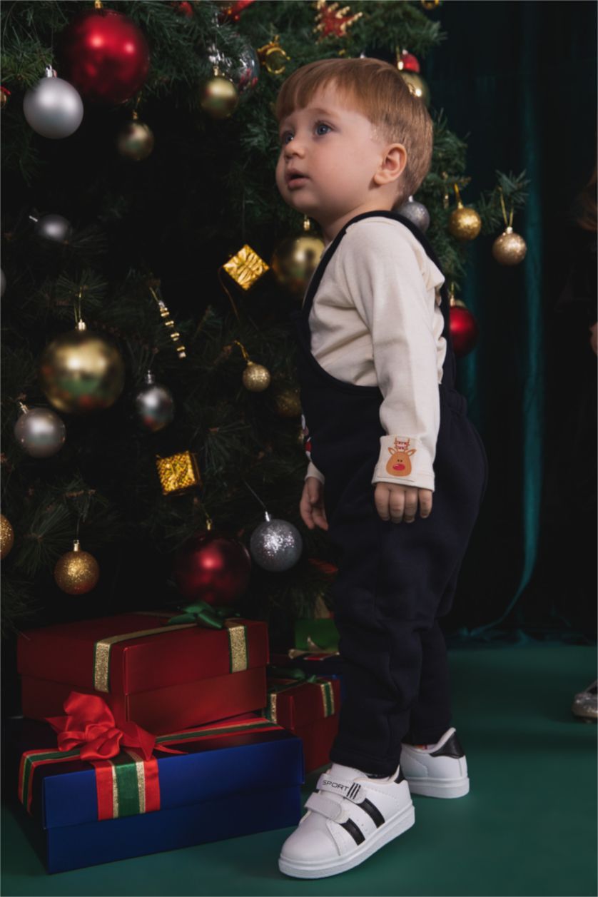 BÉBÉ GARÇON Beige Ensemble En Tricot 2 Polaires Col Ras Du Cou Nouvel an Manche Longue 2 BéBé Garçon