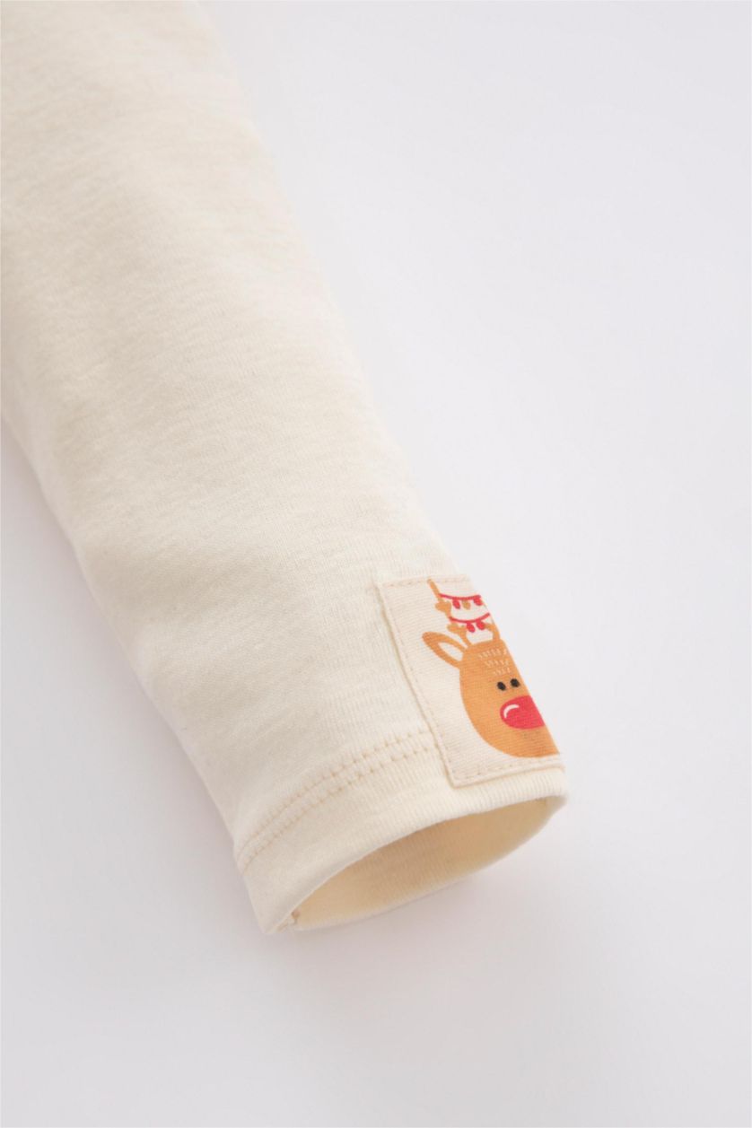 BÉBÉ GARÇON Beige Ensemble En Tricot 2 Polaires Col Ras Du Cou Nouvel an Manche Longue 2 BéBé Garçon