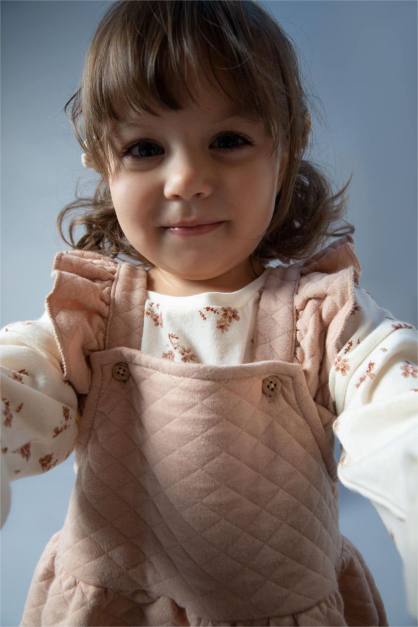 BABY GIRL Vison 2 piece Regular Fit Crew Neck Flower Set