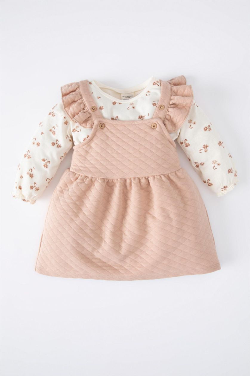 BABY GIRL Vison 2 piece Regular Fit Crew Neck Flower Set