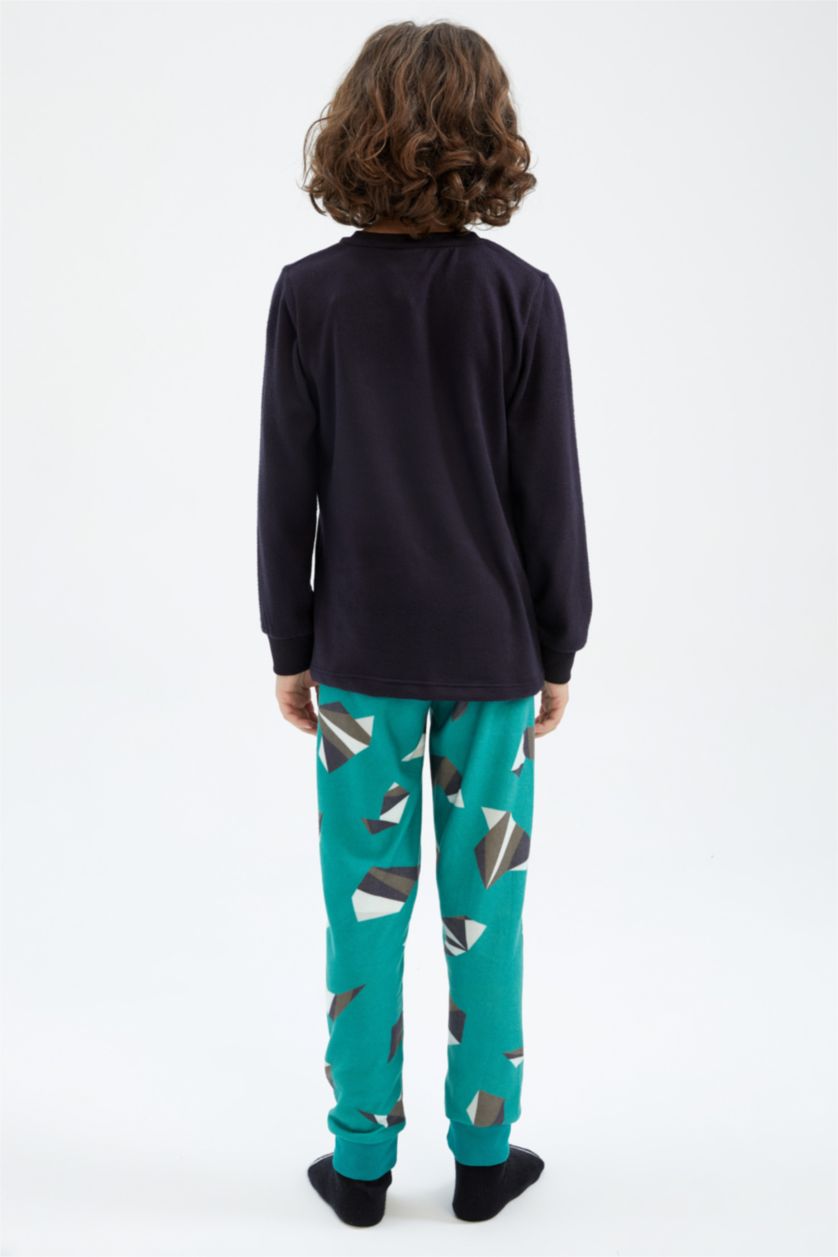 BOYS & TEENS NAVY Boys Regular Fit Thermal 2-Pack Pajamas