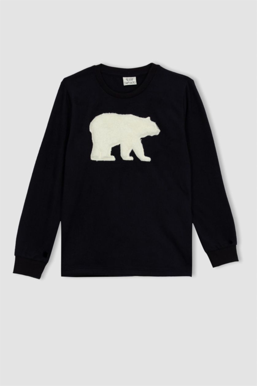 BOYS & TEENS NAVY Boys Regular Fit Thermal 2-Pack Pajamas