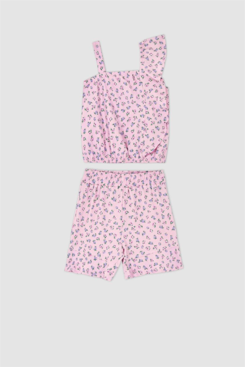 Девочки и подростки Розовый Комплект из 2-х вещей с цветочным принтом