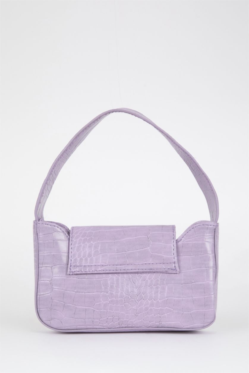 Kadın Açık Lila Kadın Croco Omuz Çantası