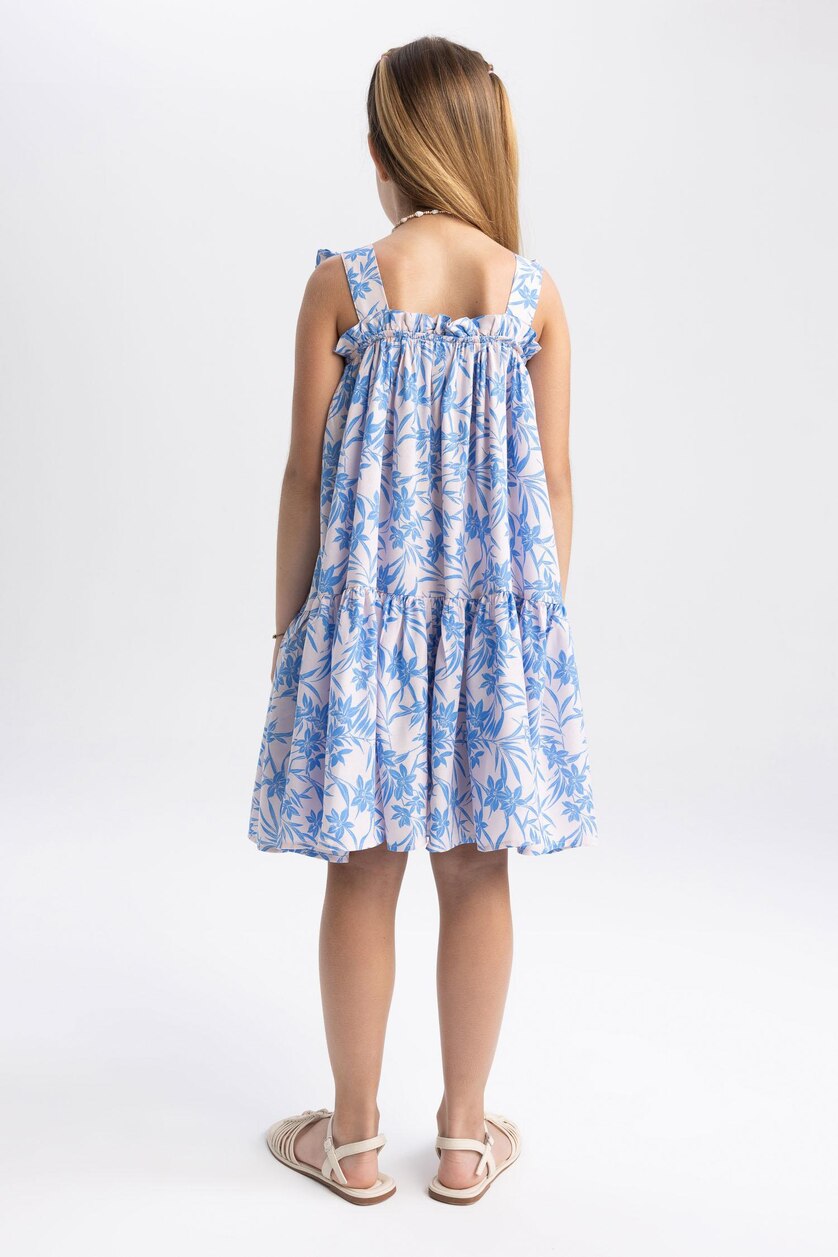 GIRLS & TEENS Light Pink Girl Patterned Sleeveless Dress