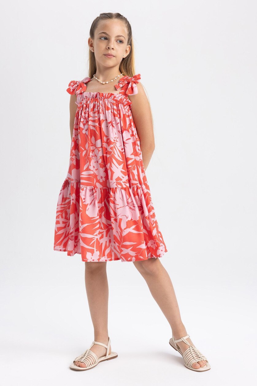 Pink GIRLS & TEENS Girl Patterned Sleeveless Dress 2830780 | DeFacto