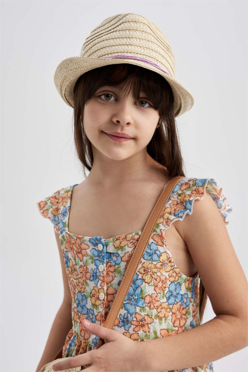 GIRLS & TEENS Ecru Strappy Knitted Dress