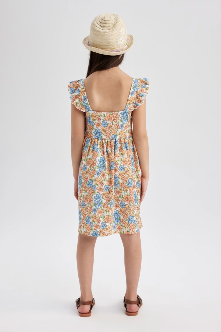 GIRLS & TEENS Ecru Strappy Knitted Dress