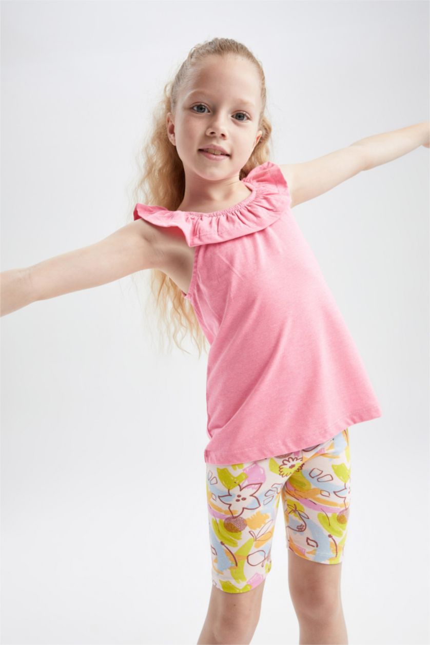 GIRLS & TEENS Light Pink Girl Biker Leggings