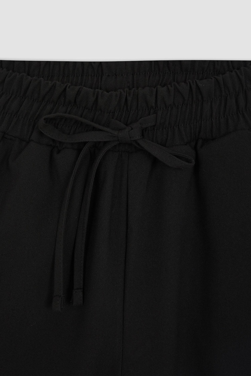 Woman Black Wide Leg Trousers