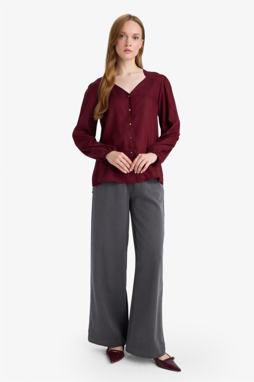 Женщины Антрацит Брюки широкого покроя