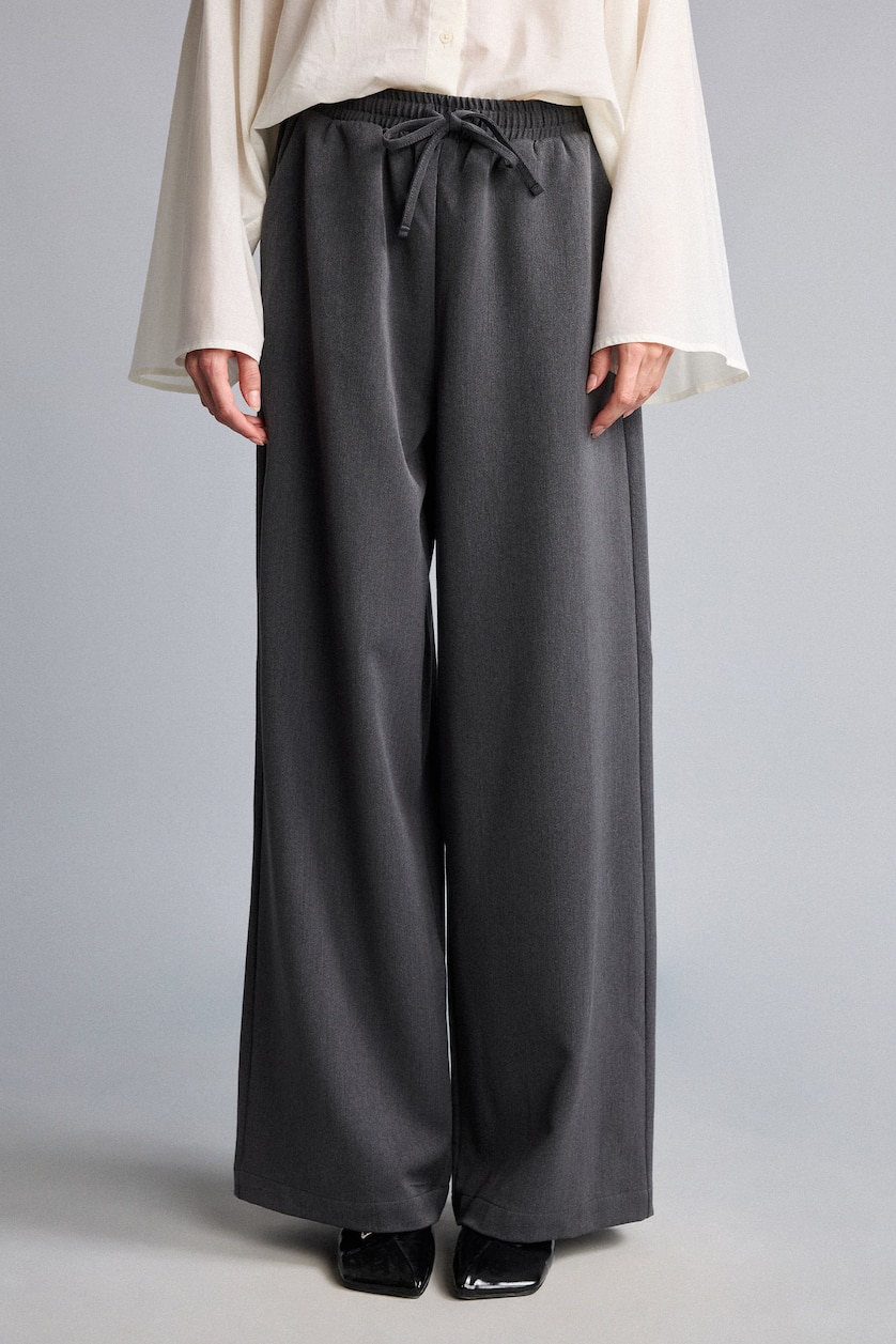 Әйелдерге Антрацит Wide Leg шалбар