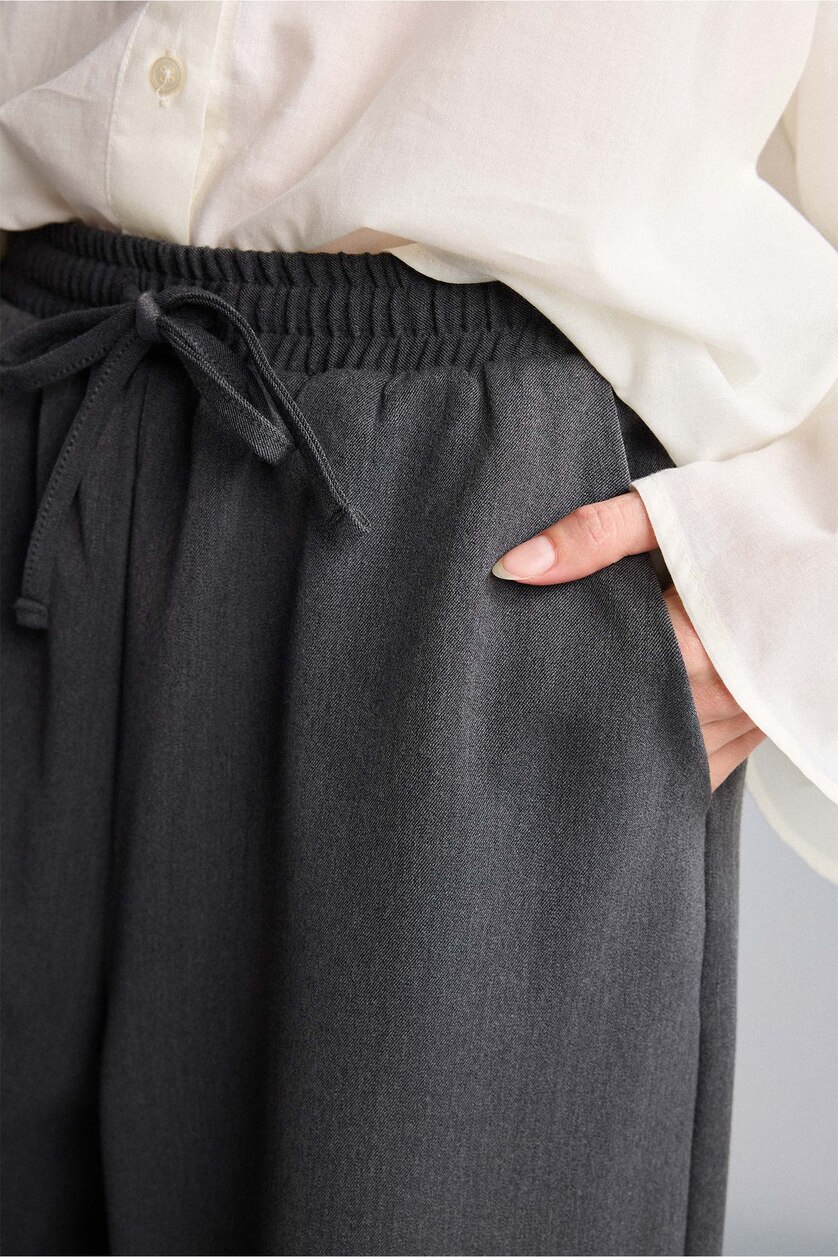Әйелдерге Антрацит Wide Leg шалбар