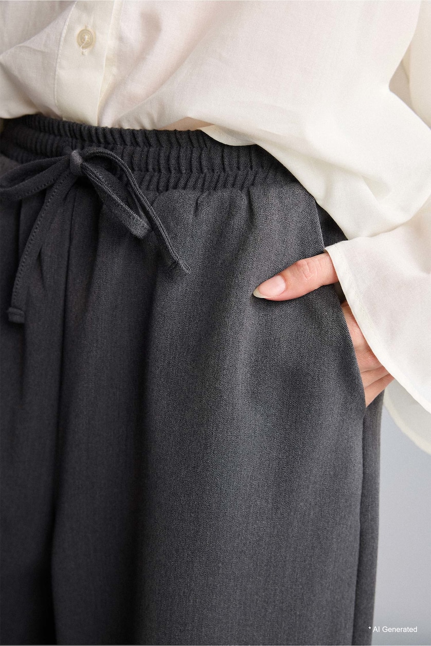 WOMAN Anthracite Wide Leg Trousers