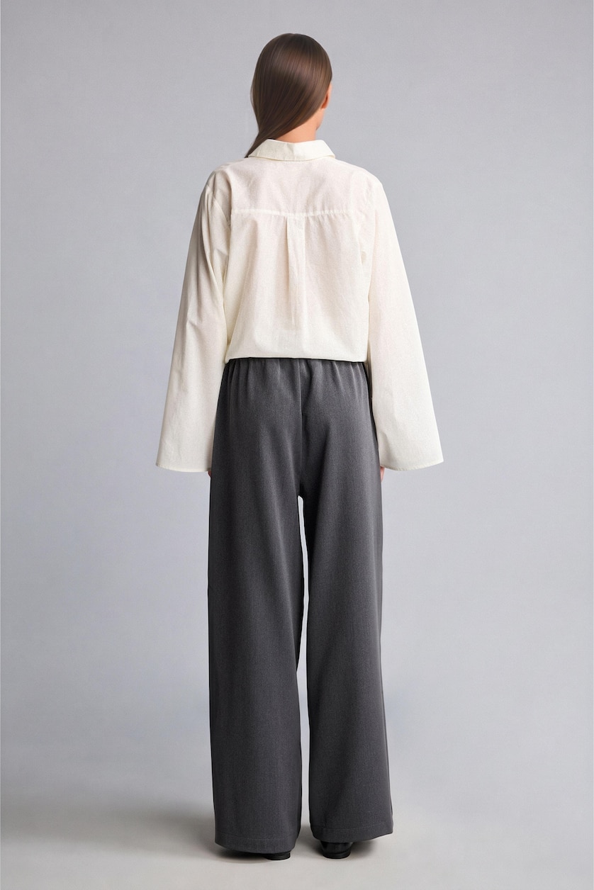 Әйелдерге Антрацит Wide Leg шалбар