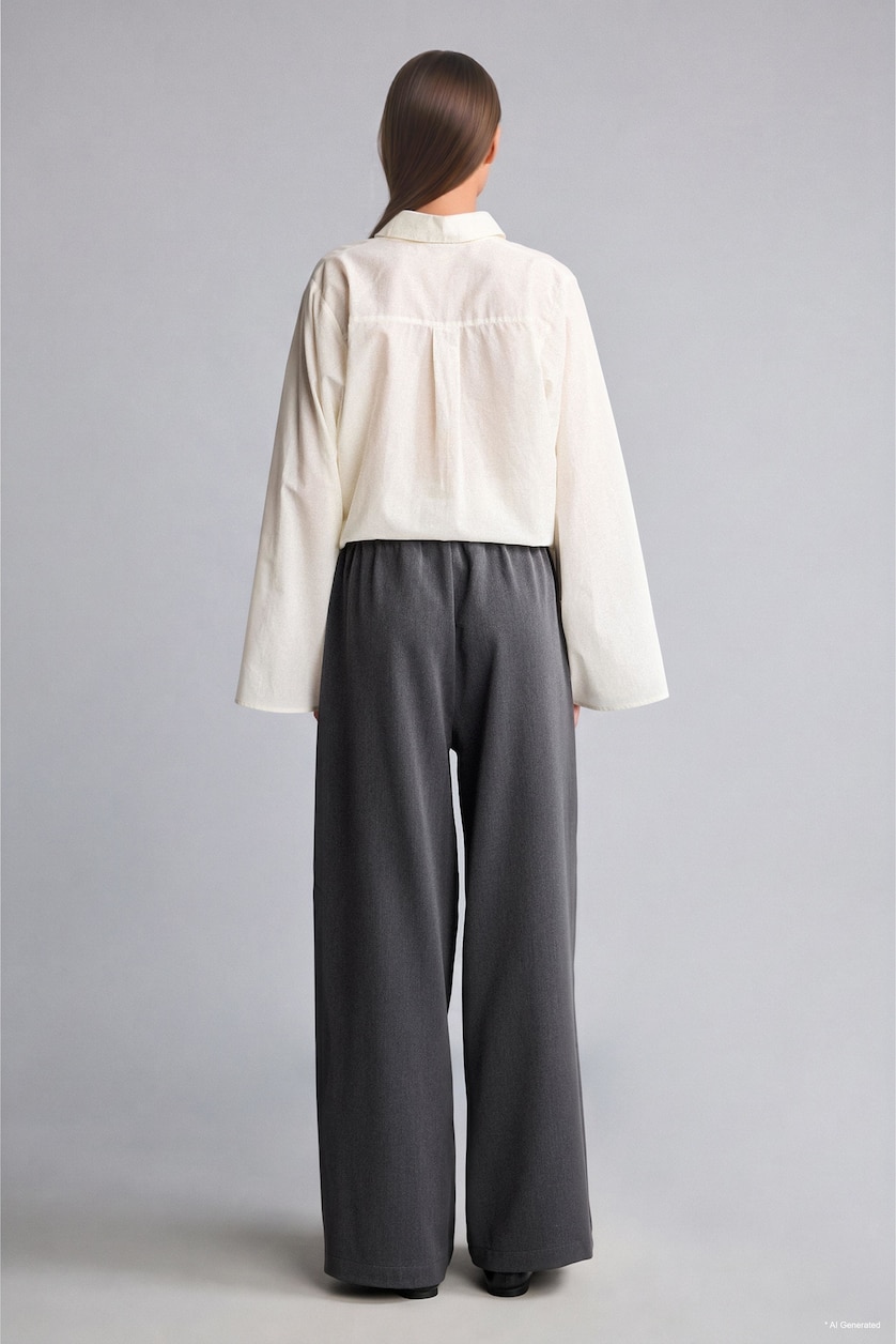 WOMAN Anthracite Wide Leg Trousers