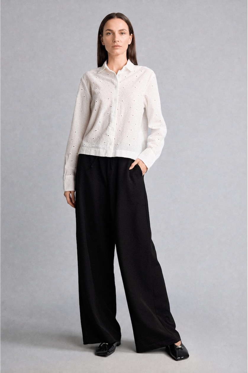 Әйелдерге қара Wide Leg шалбар