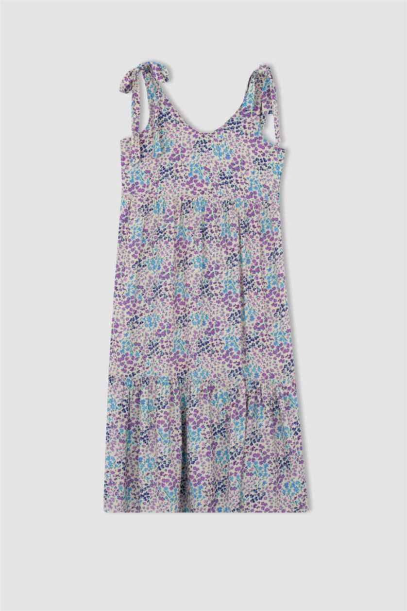 WOMAN Lilac Regular Fit Long Maternity Dress