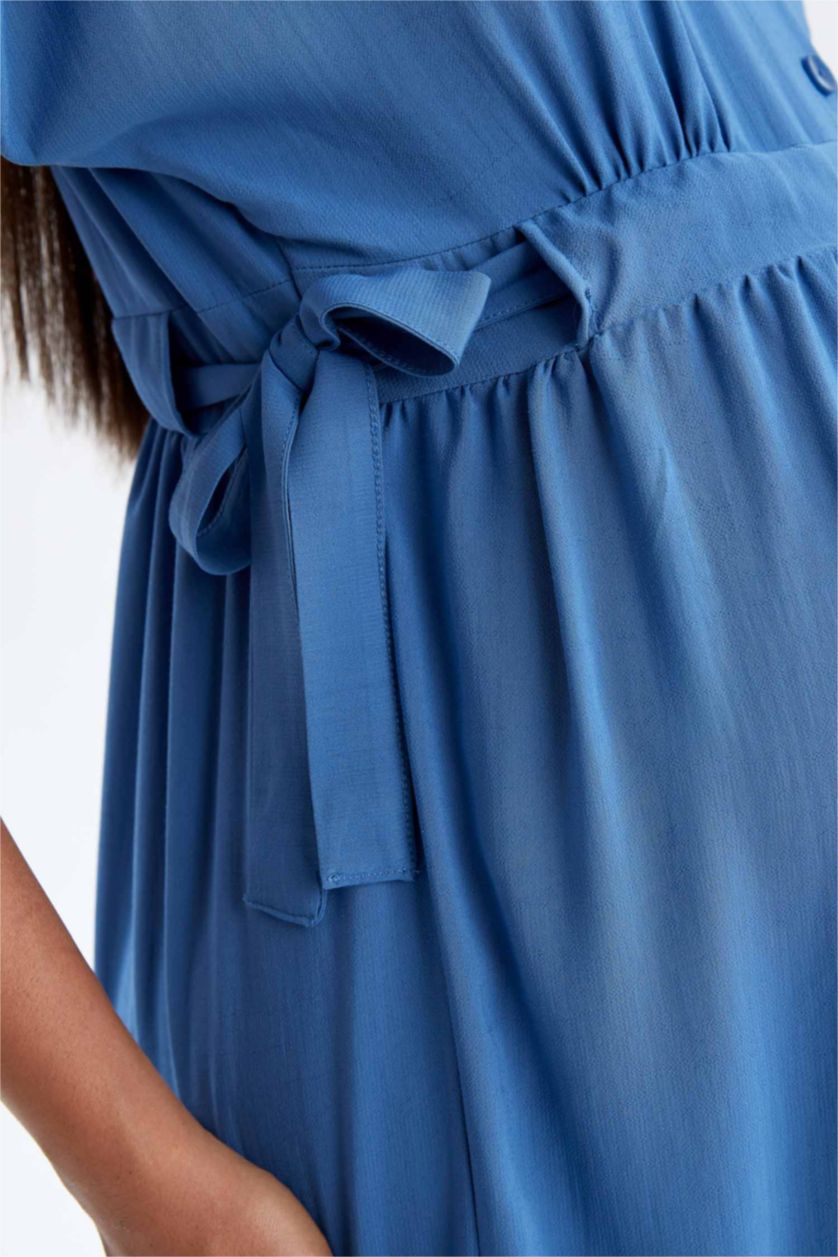 نساء أزرق فستان حمل ستاندارت قصة عادية