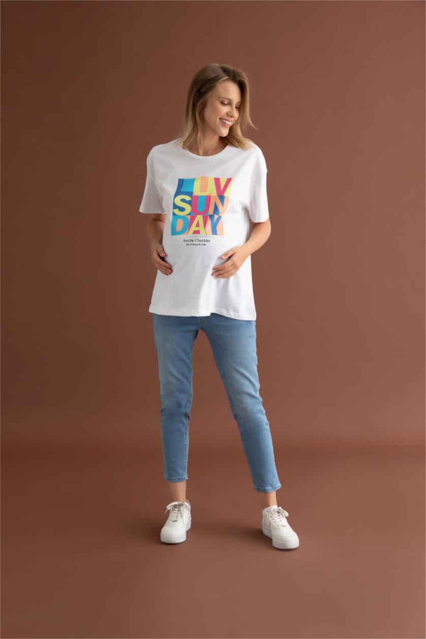 FEMME Indigo Pantalon de grossesse slim taille haute coupe skinny