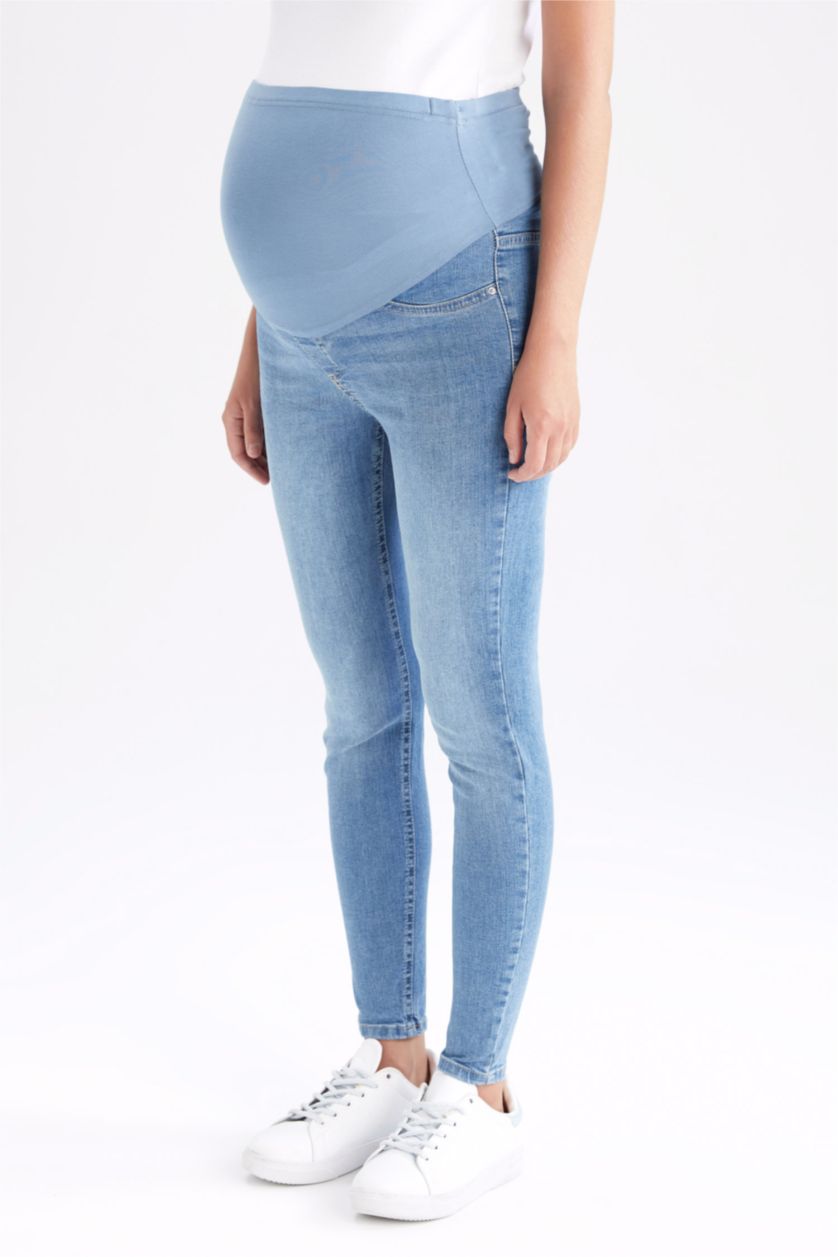 FEMME Indigo Pantalon de grossesse slim taille haute coupe skinny