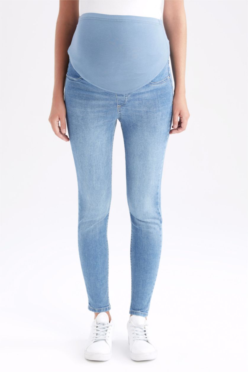 FEMME Indigo Pantalon de grossesse slim taille haute coupe skinny