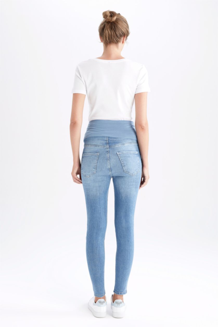 FEMME Indigo Pantalon de grossesse slim taille haute coupe skinny