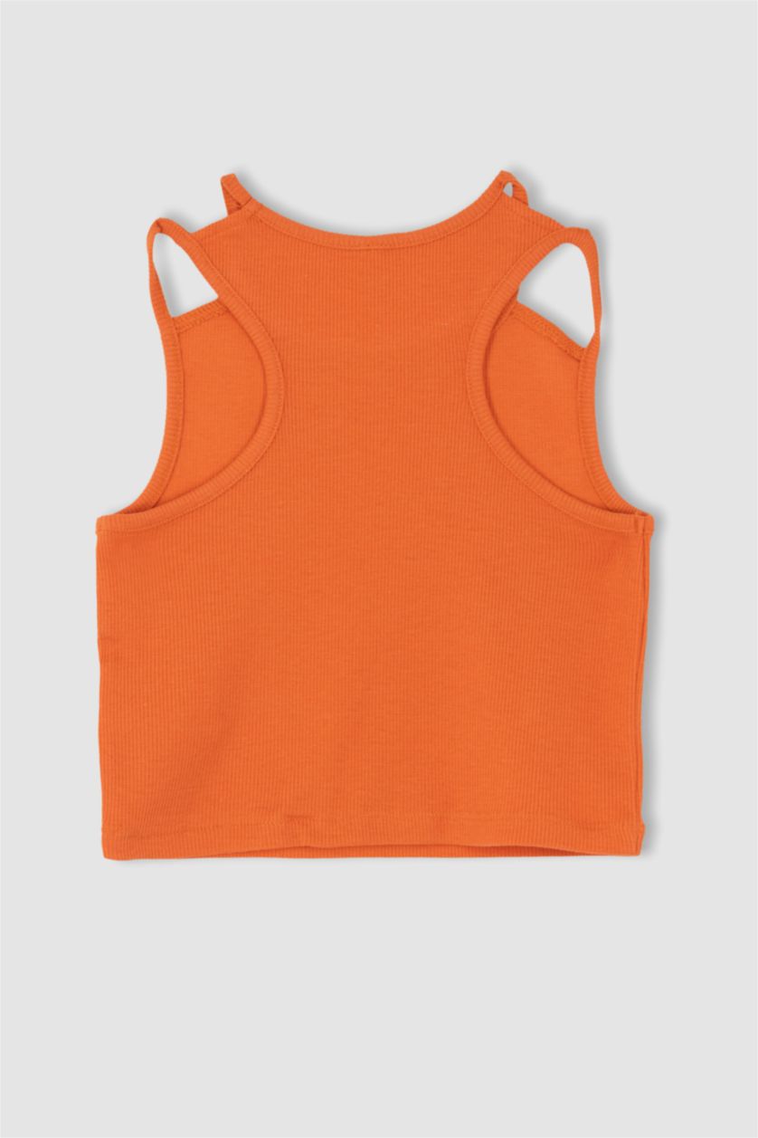 FILLES Orange Débardeur Coupe slim raccourcie