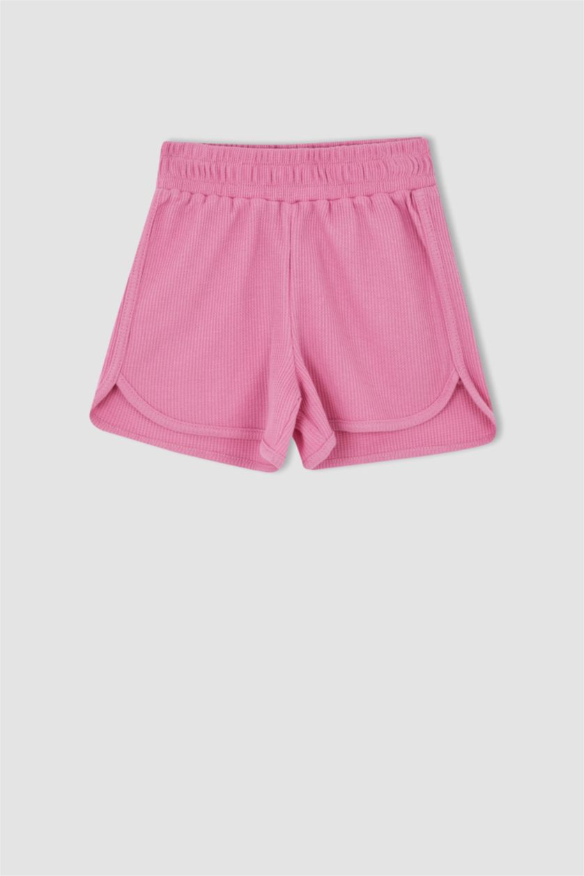 FILLES Rose Ensemble En Tricot Col Polo Manche Courte 2 Fille