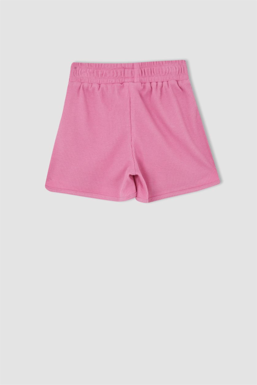 FILLES Rose Ensemble En Tricot Col Polo Manche Courte 2 Fille