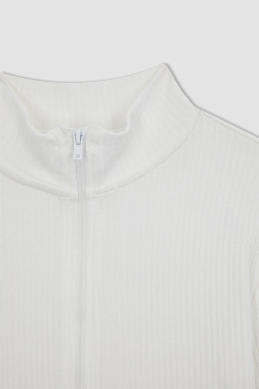 FEMME Blanc Cardigan Coupe Slim