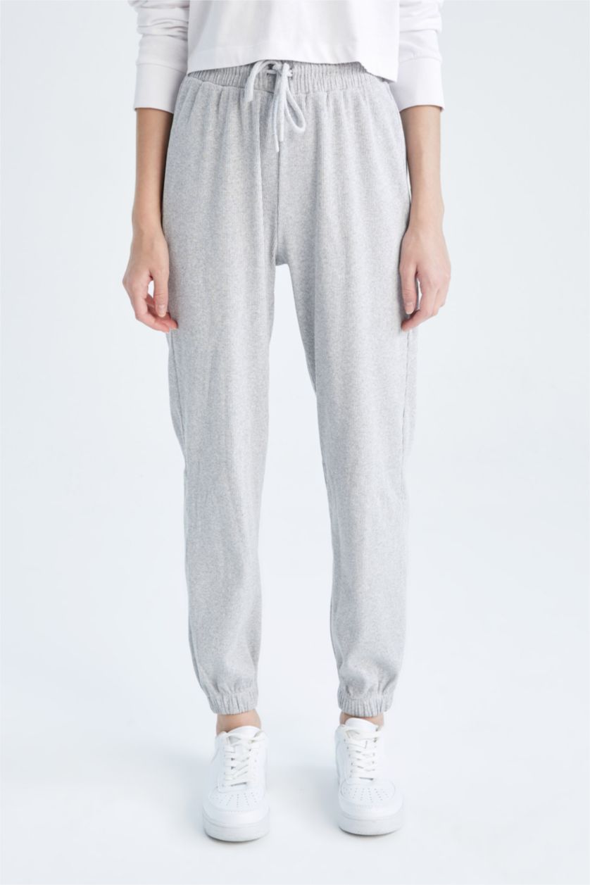 FEMME Gris Sweet Pants Basic Avec Cordon De Serrage À La Taille