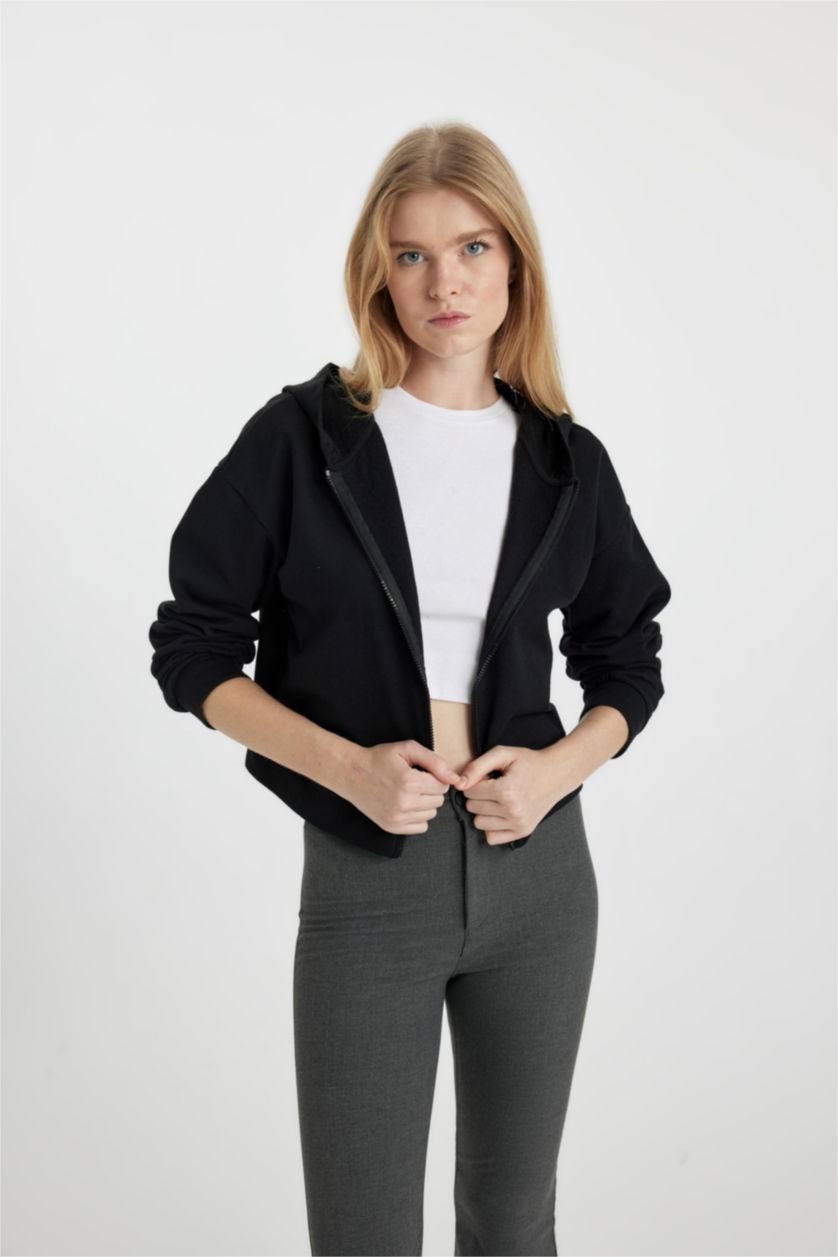 Woman Black Cooolol Standard Fit Cardigan