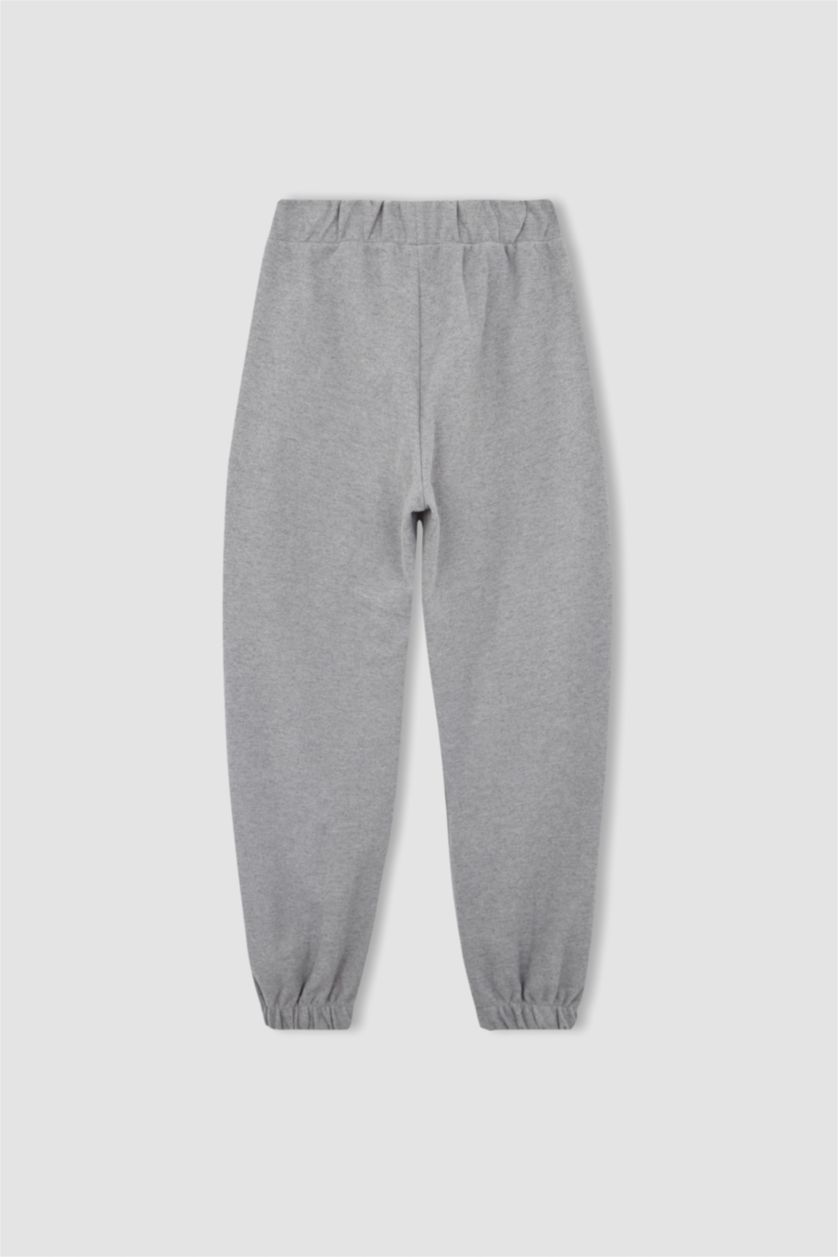 حريمي ميلانج رمادي بنطلون سويت بانتس بيزك قصة عادية