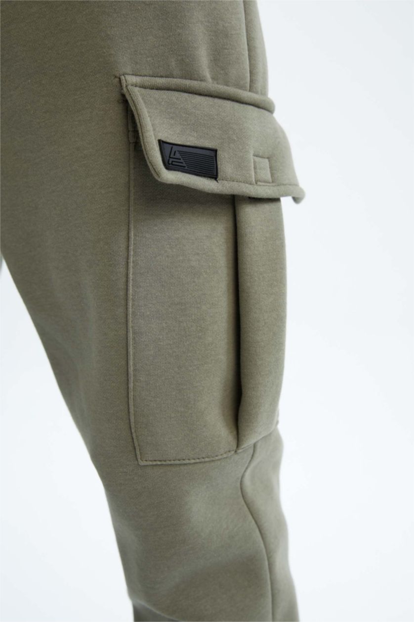 Man Light Khaki Defacto Fit Standard Fit Jogger Sweatpants