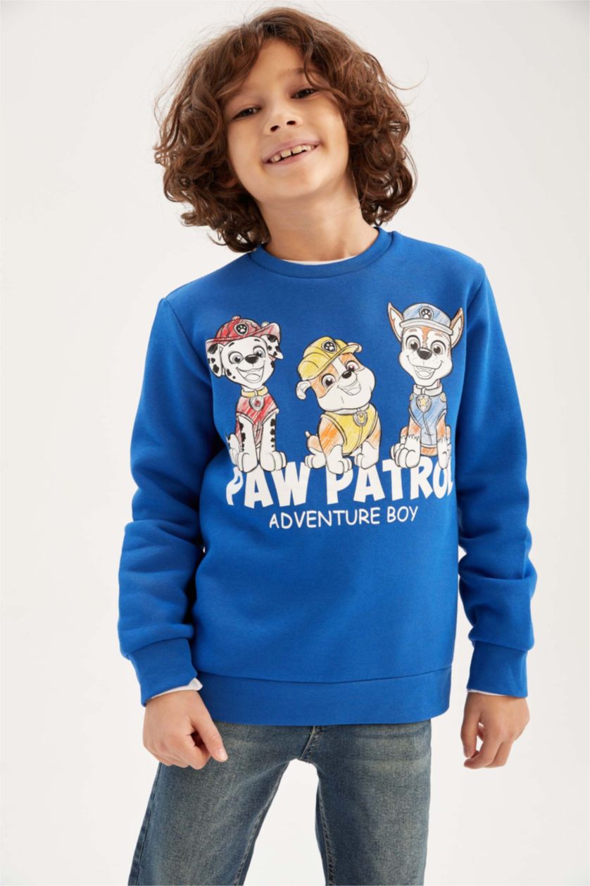 Boys & Teens Royal Regular Fit PAW Patrol Licensed Hooded Sweatshirt