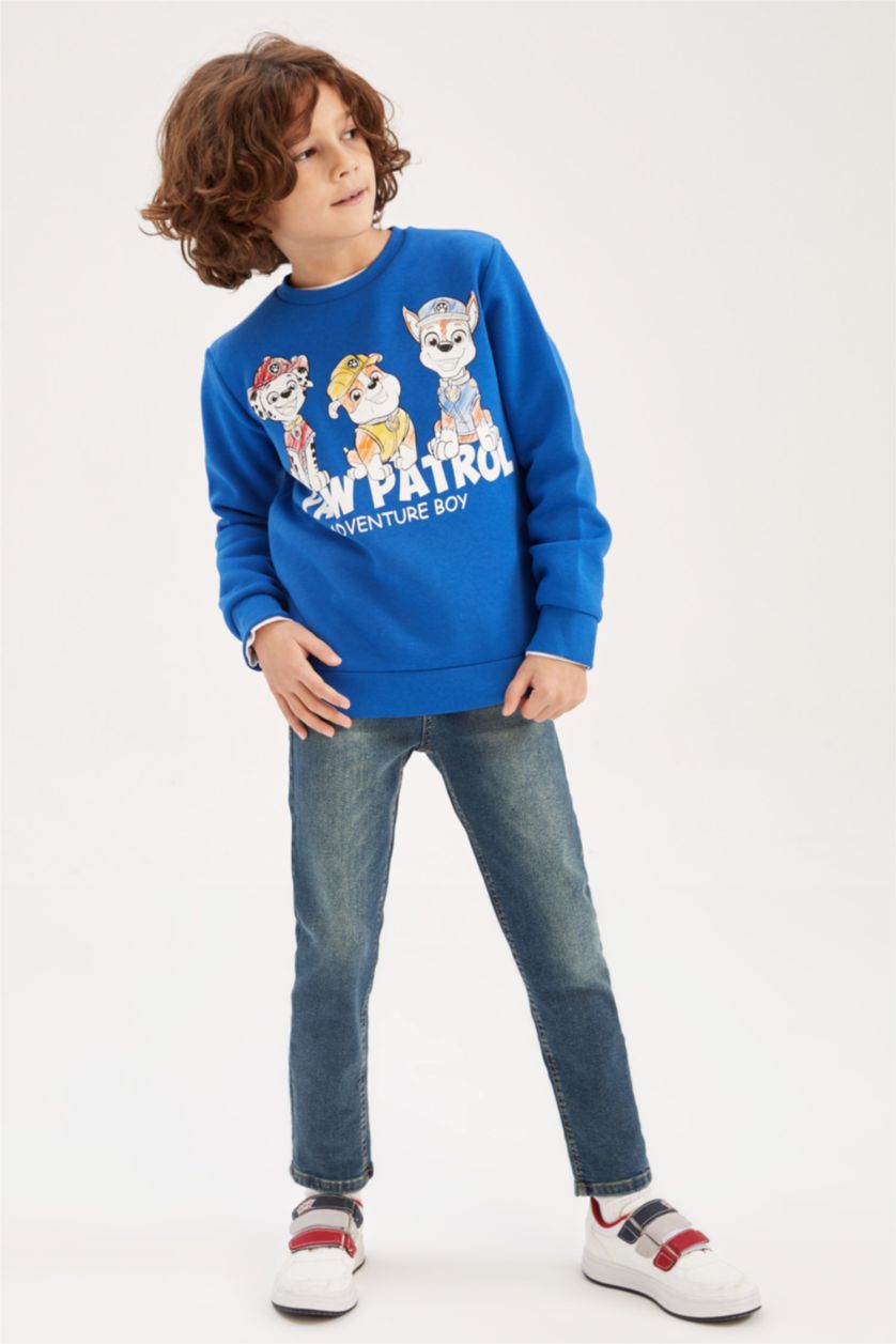 Boys & Teens Royal Regular Fit PAW Patrol Licensed Hooded Sweatshirt