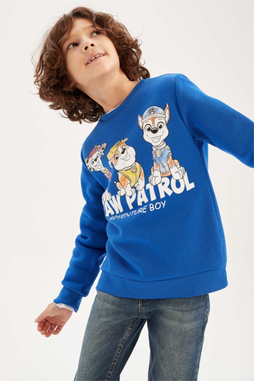 Boys & Teens Royal Regular Fit PAW Patrol Licensed Hooded Sweatshirt