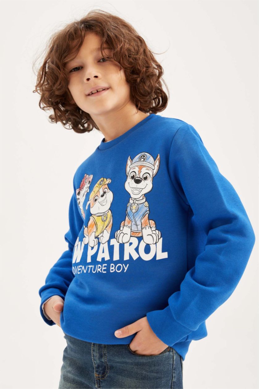 Boys & Teens Royal Regular Fit PAW Patrol Licensed Hooded Sweatshirt