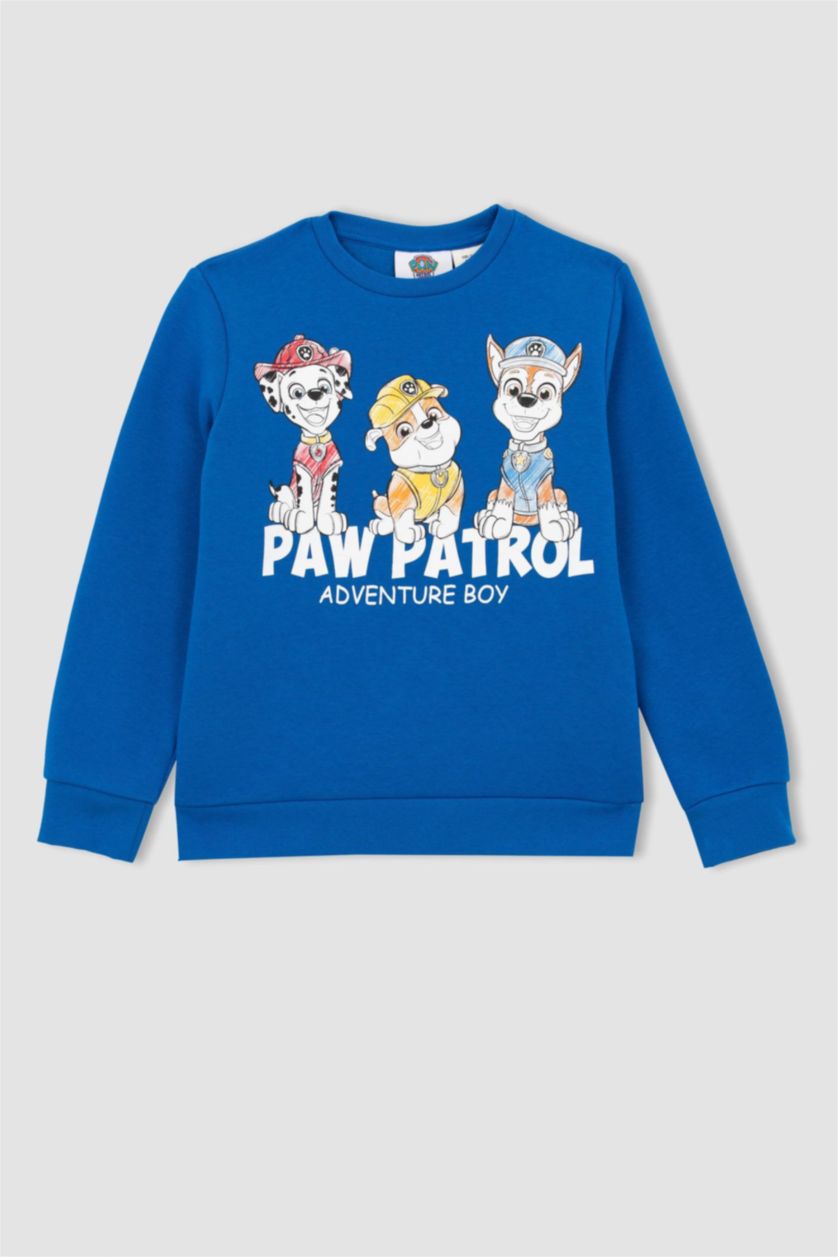 Boys & Teens Royal Regular Fit PAW Patrol Licensed Hooded Sweatshirt