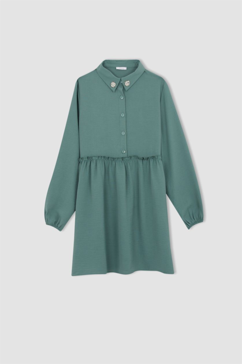 نساء أخضر Regular Fit Long Sleeve Tunic