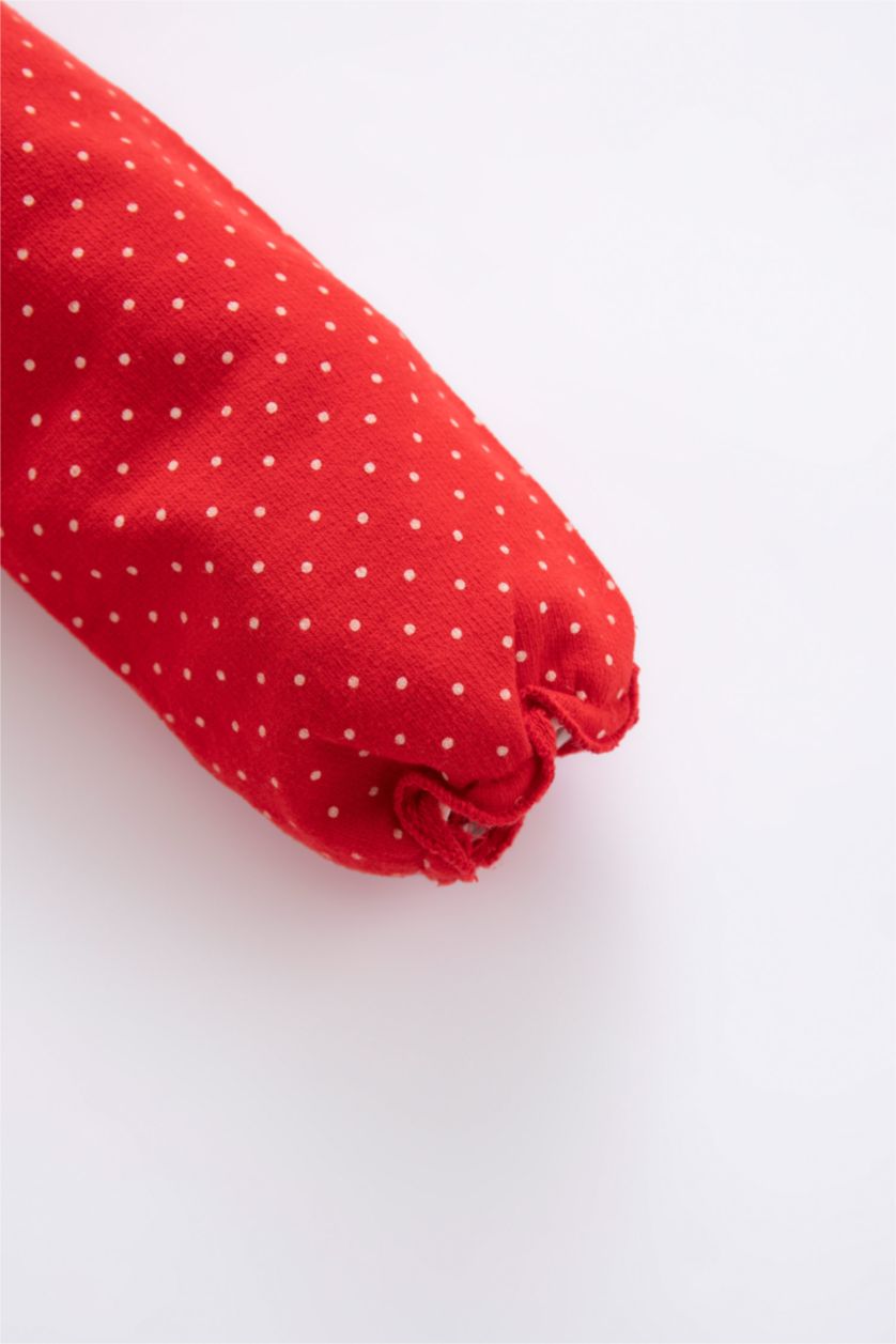 BABY GIRL Red 2 piece Regular Fit Crew Neck Polka Dot Set