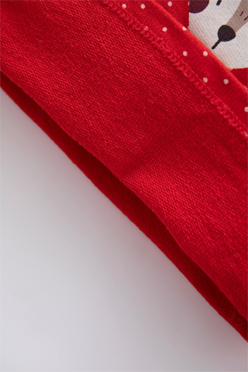 BABY GIRL Red 2 piece Regular Fit Crew Neck Polka Dot Set