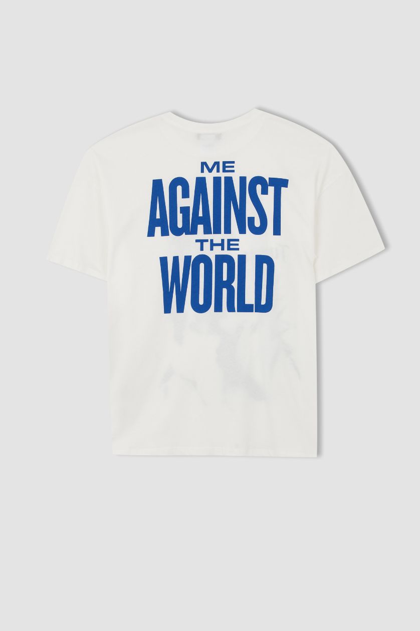 WOMAN White Coool Tupac Shakur Licensed Oversize Fit Short Sleeve T-Shirt