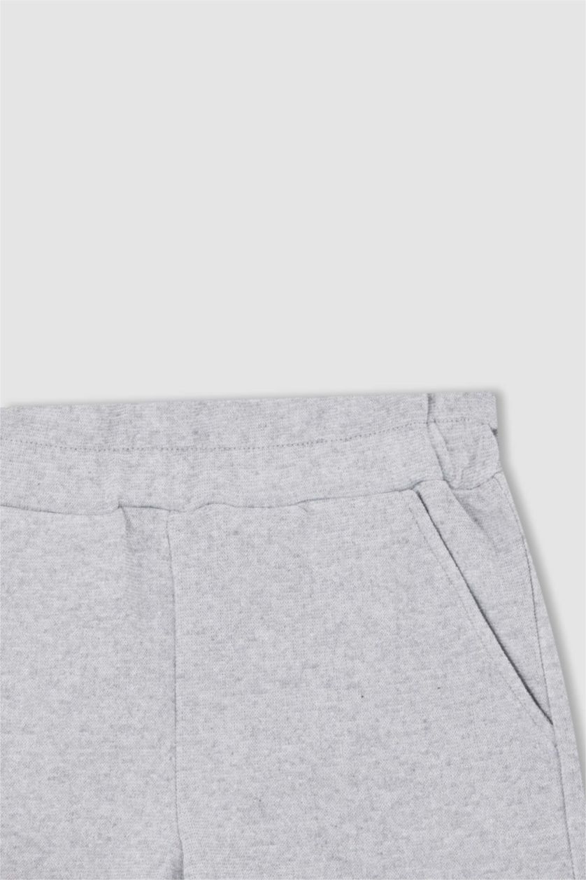 FILLES Gris Clair Mini Short À Taille Élastiquée Pour Fille