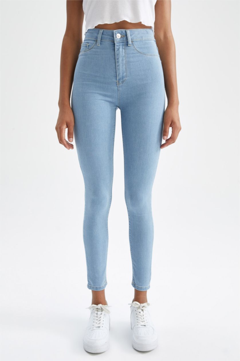 FEMME BLEU Clair Taille haute
