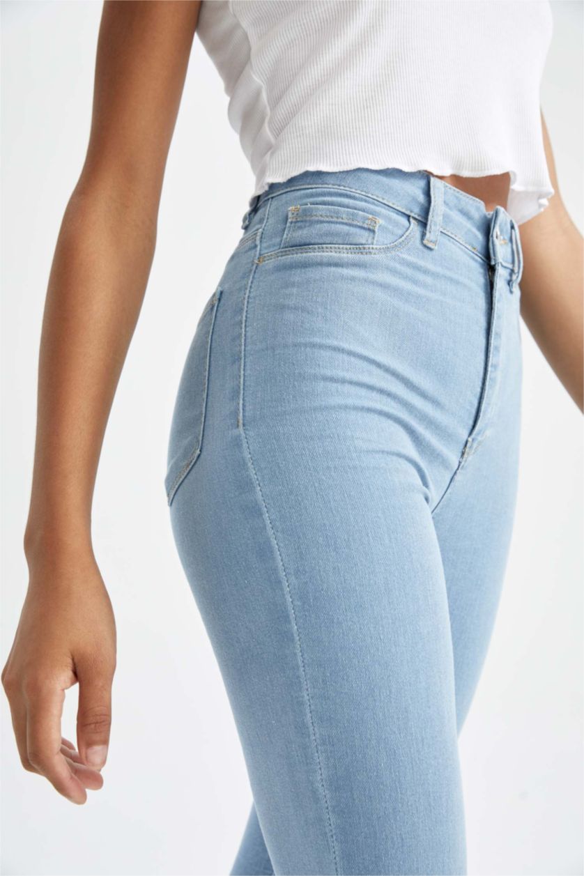 FEMME BLEU Clair Taille haute